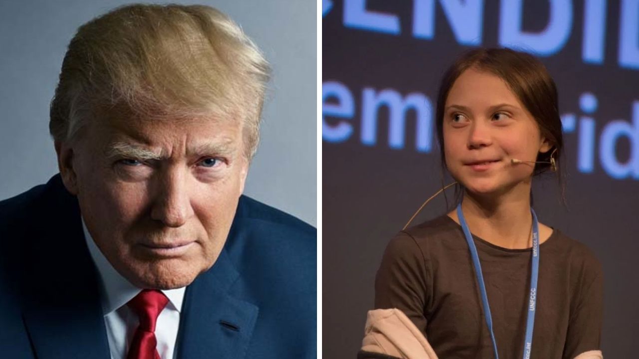 Donald Trump e Greta Thunberg (Foto 1: Mark Seliger e Foto 2: Lito Lizana/SOPA Images/Shutterstock)