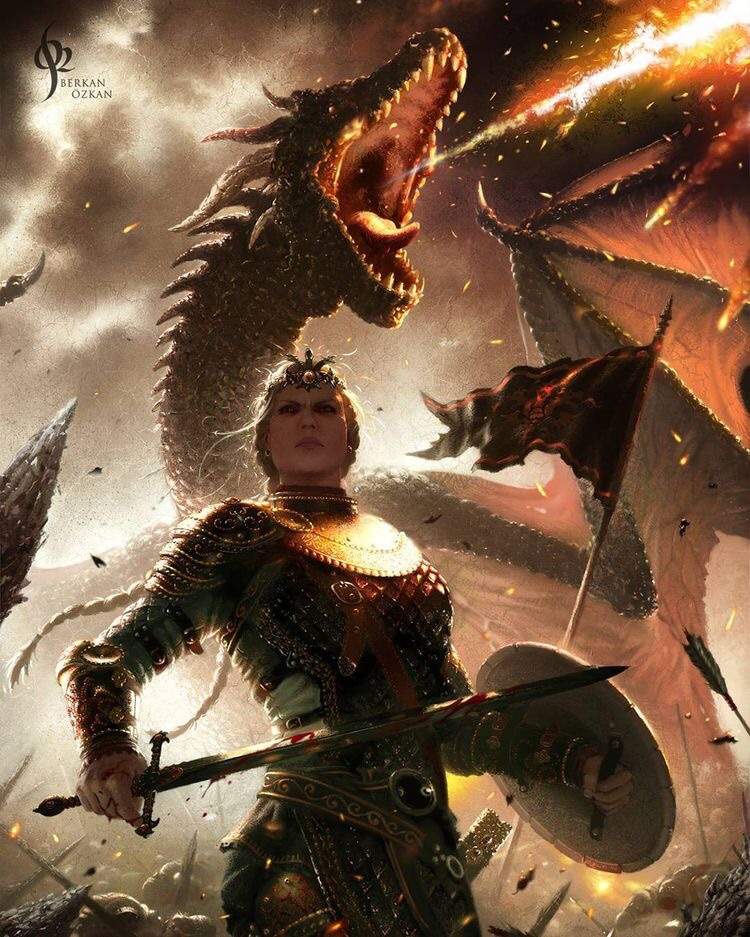 Visenya Targaryen e Vhagar 