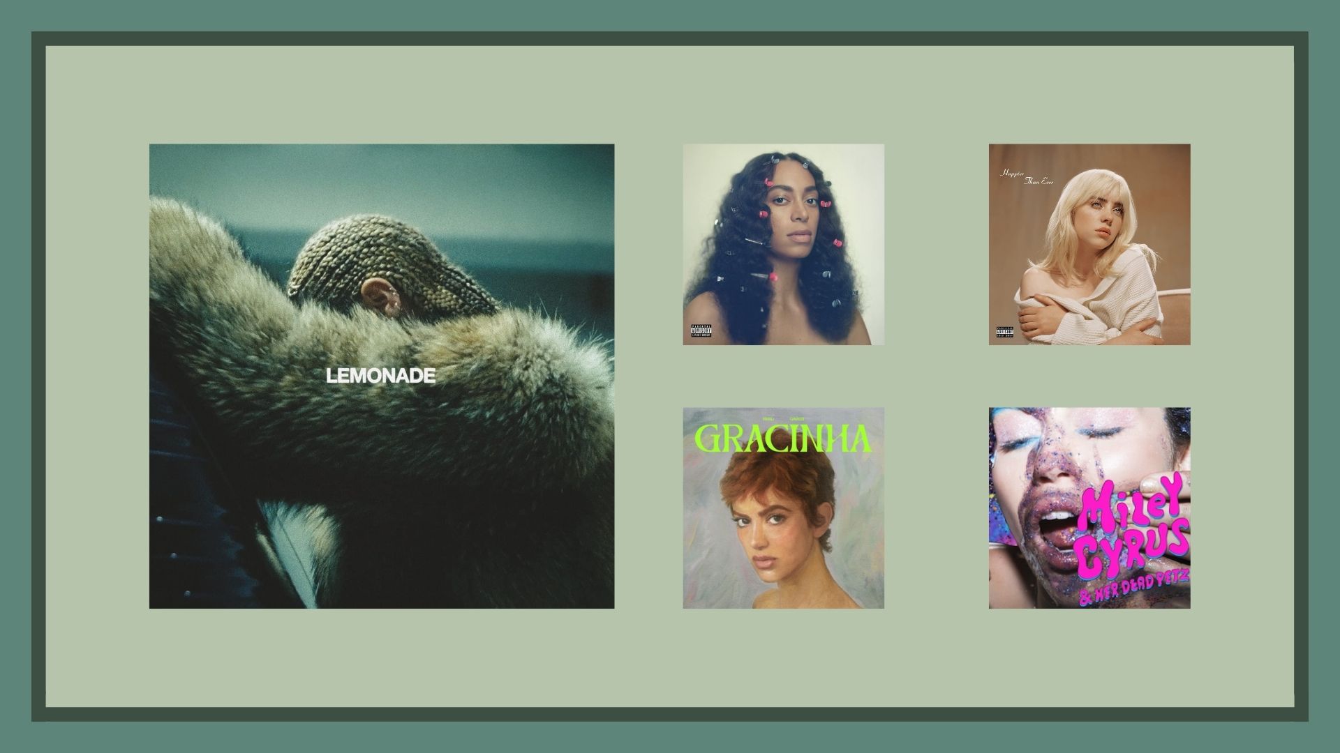 Capas dos álbuns disponíveis na Amazon