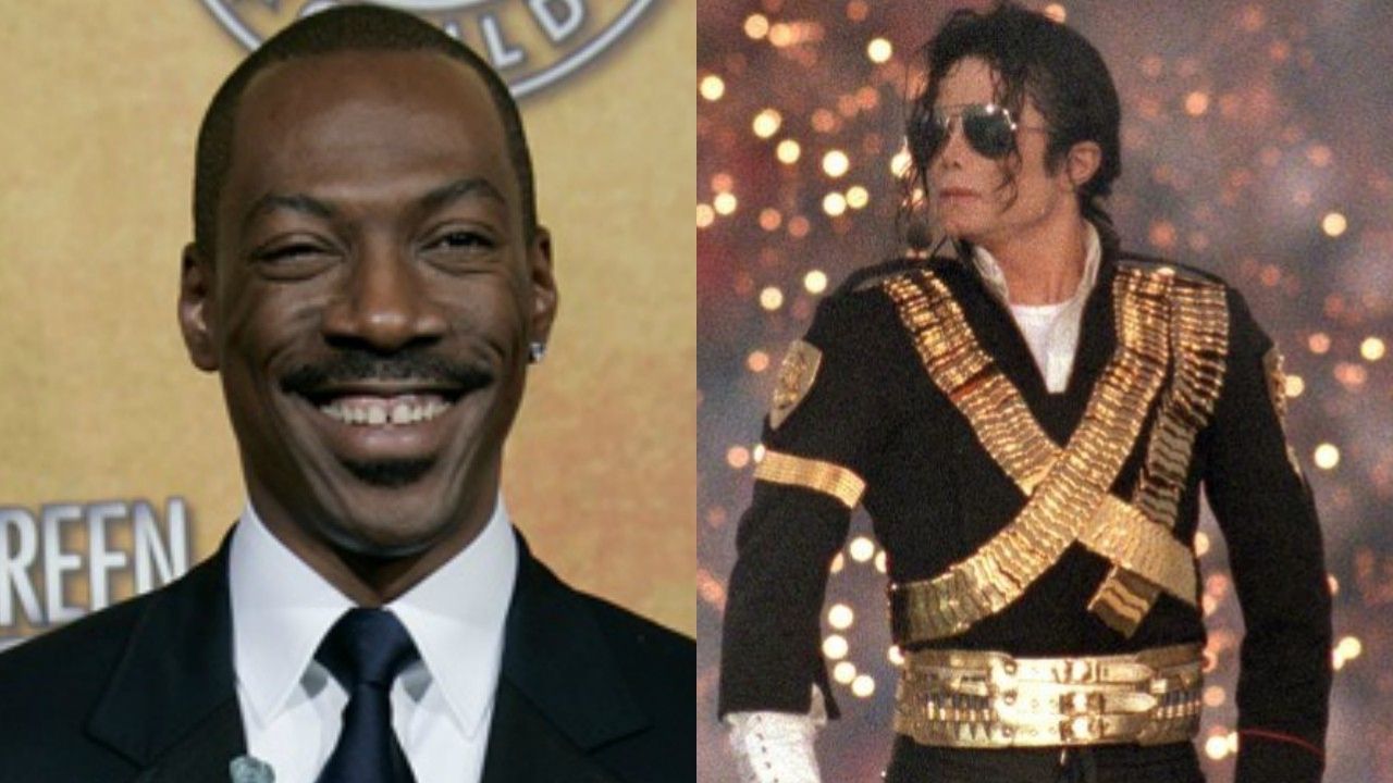 Eddie Murphy no Oscar de 2012 (Foto: AP Images) e Michael Jackson (Foto: Getty Images)
