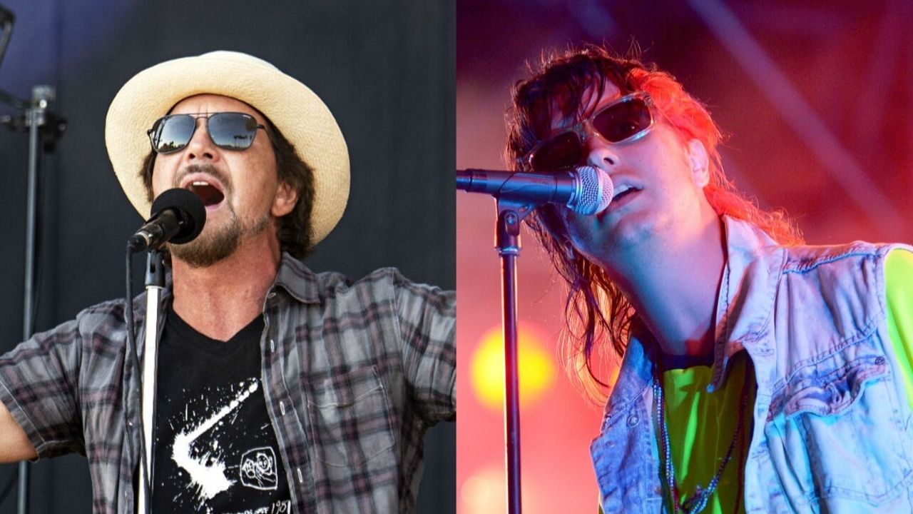 Eddie Vedder e Julian Casablanca (Foto 1: Amy Harris/AP | Foto 2: Henrik Josef Boerger/AP)