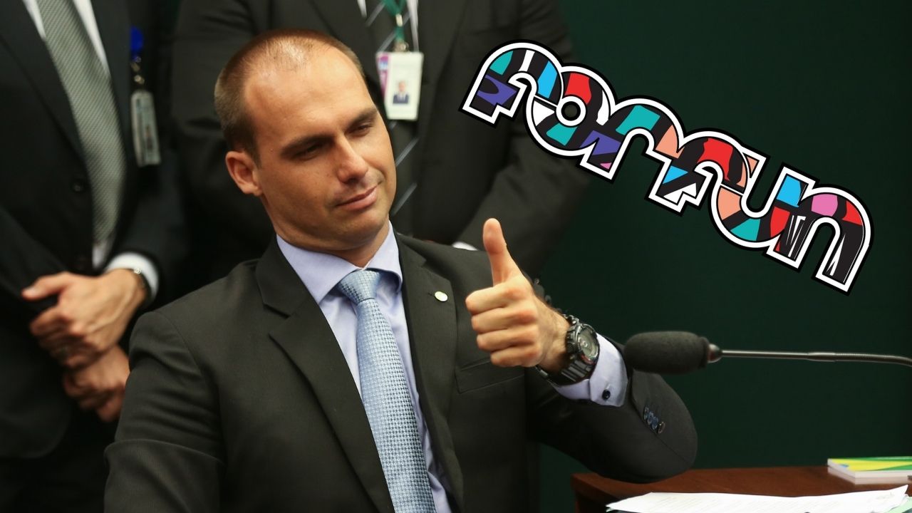 Eduardo Bolsonaro no conselho de etica da camara montagem com forfun Fabio Rodrigues Pozzebom Agencia Brasil