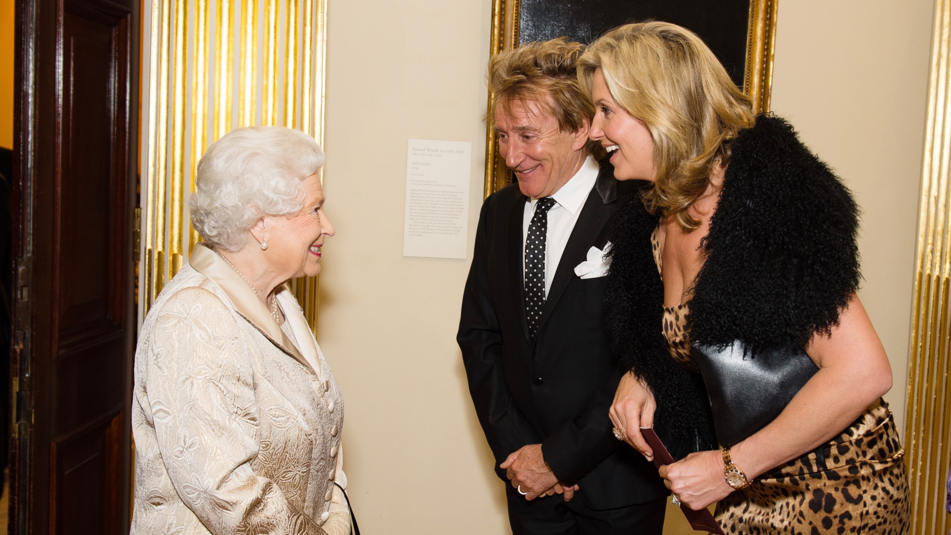 Elizabeth II e Rod Stewart 