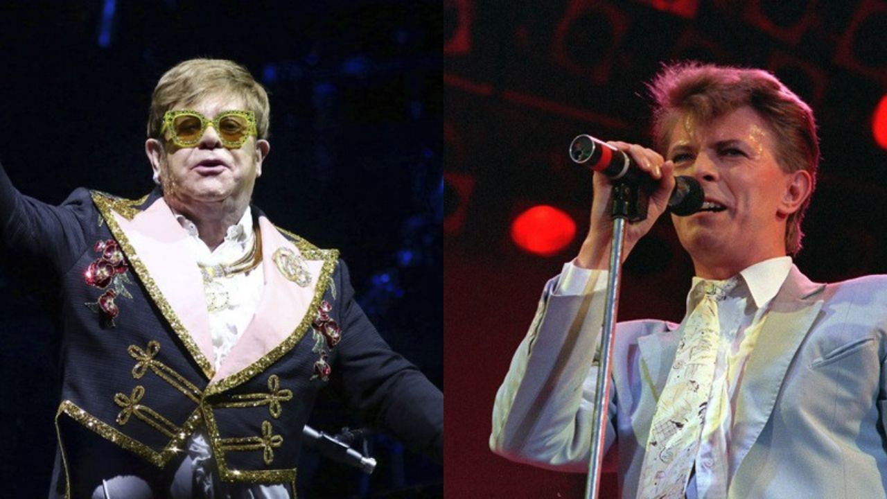 Elton John (Greg Allen / Invision / AP) e David Bowie (Foto: AP)