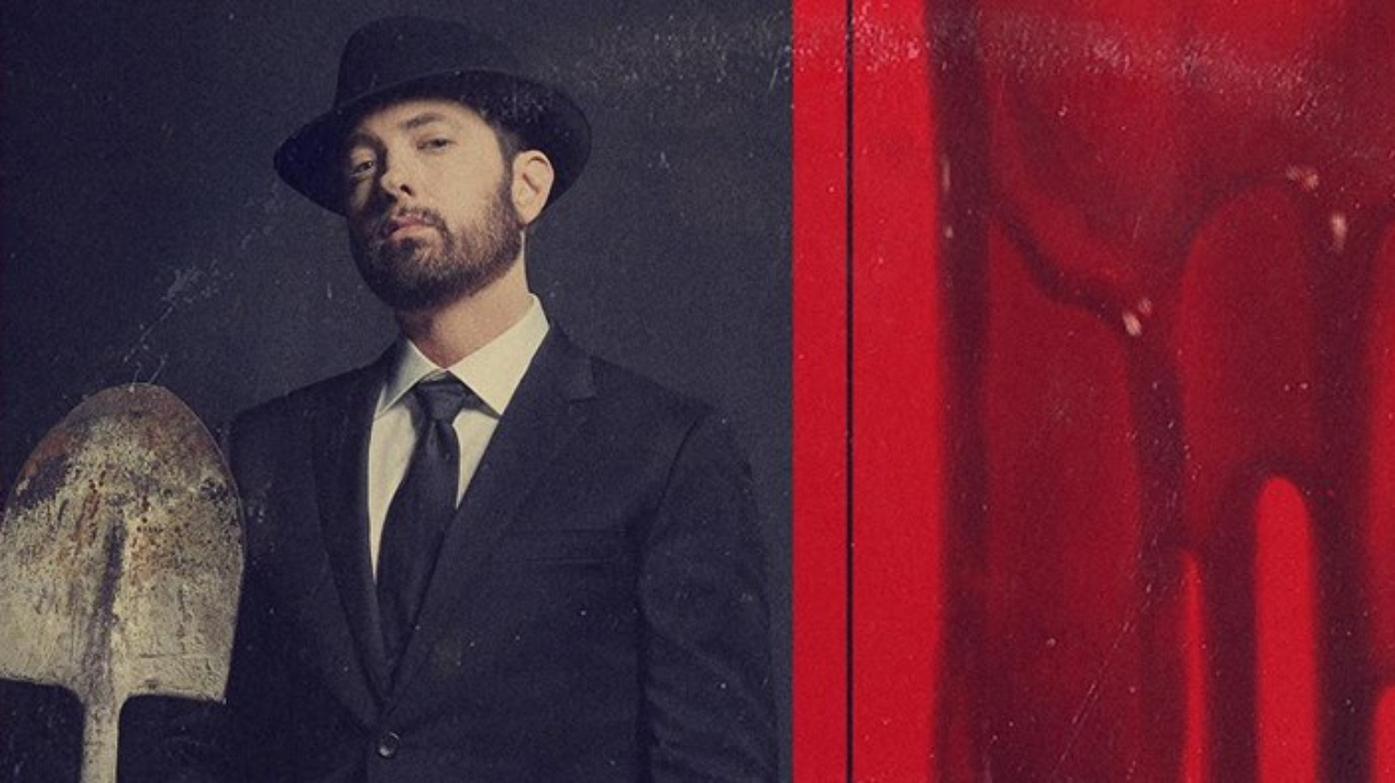 Eminem na arte da capa de Music to Be Murdered By (foto: reprodução)