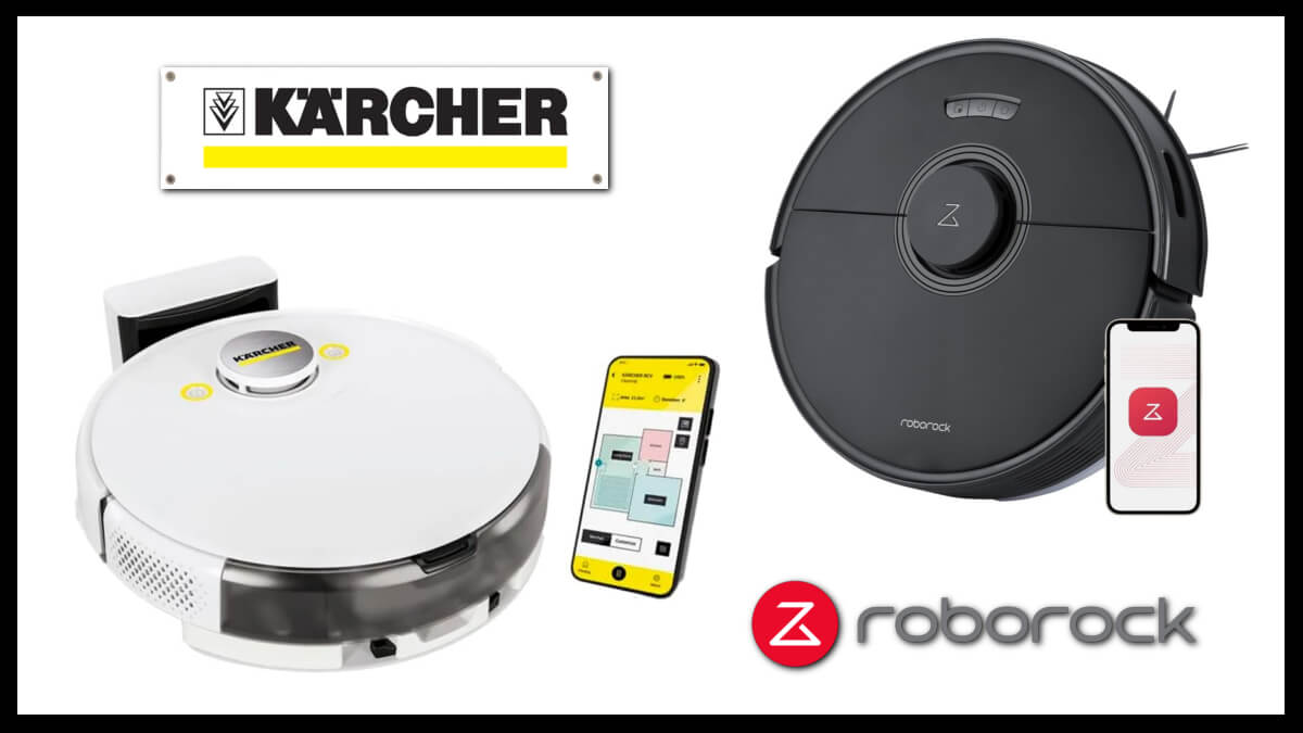 Robô Aspirador Kärcher e Roborock - Divulgação