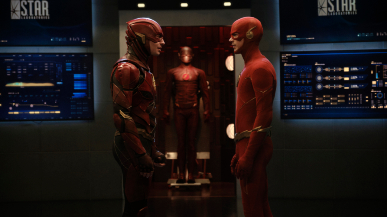 Flash (Ezra Miller) e Flash (Grant Gustin) (Foto: Reprodução / Warner Bros.)