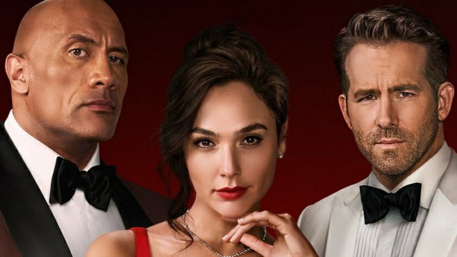Gal Gadot, Ryan Reynolds e Dwayne Johnson, de Alerta Vermelho (Foto: Reprodução/Twitter)