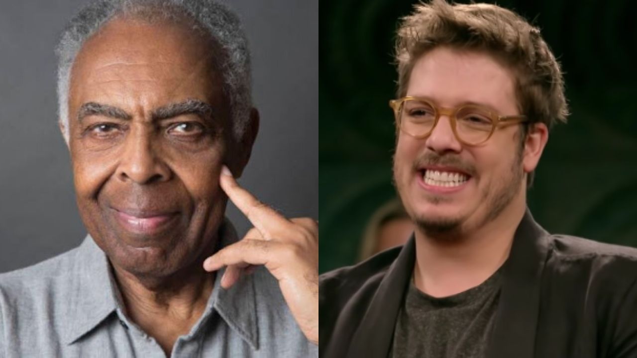 Gilberto Gil e Fábio Porchat (Foto 1: Divulgação/ Foto 2: Reprodução Youtube)