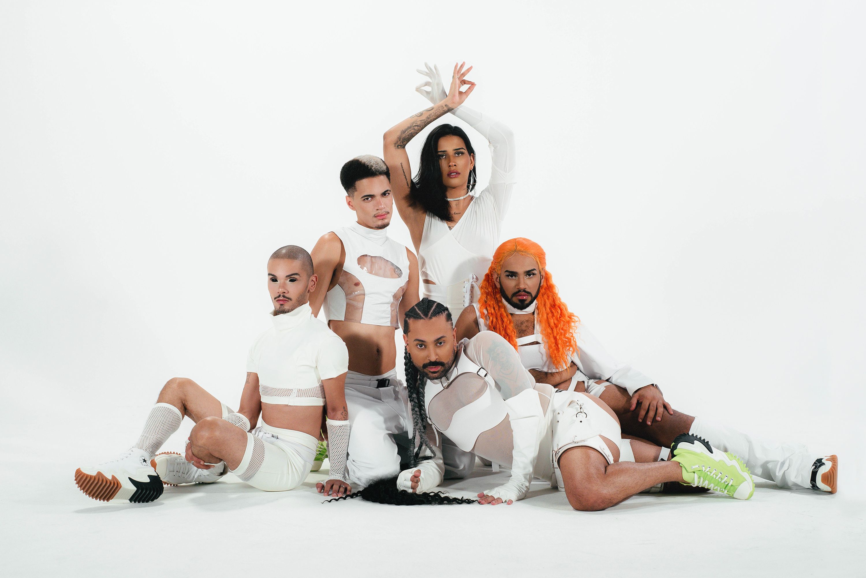 Boombeat, Guigo, Harlley, Murillo Zyess e Tchelo Gomez, do Quebrada Queer