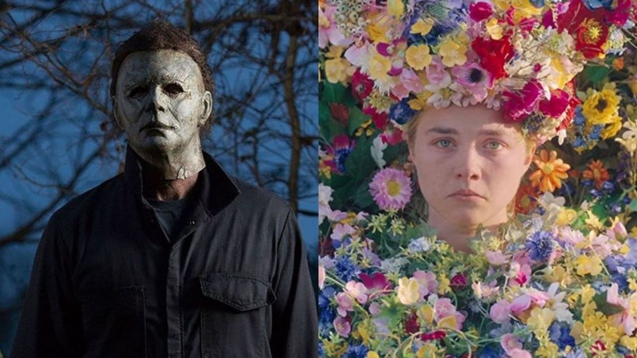 Halloween Kills - O Terror Continua (Foto: Divulgação)/ Florence Pugh como Dani em Midsommar (Foto: Reprodução), filmes de terror do Amazon Prime Video