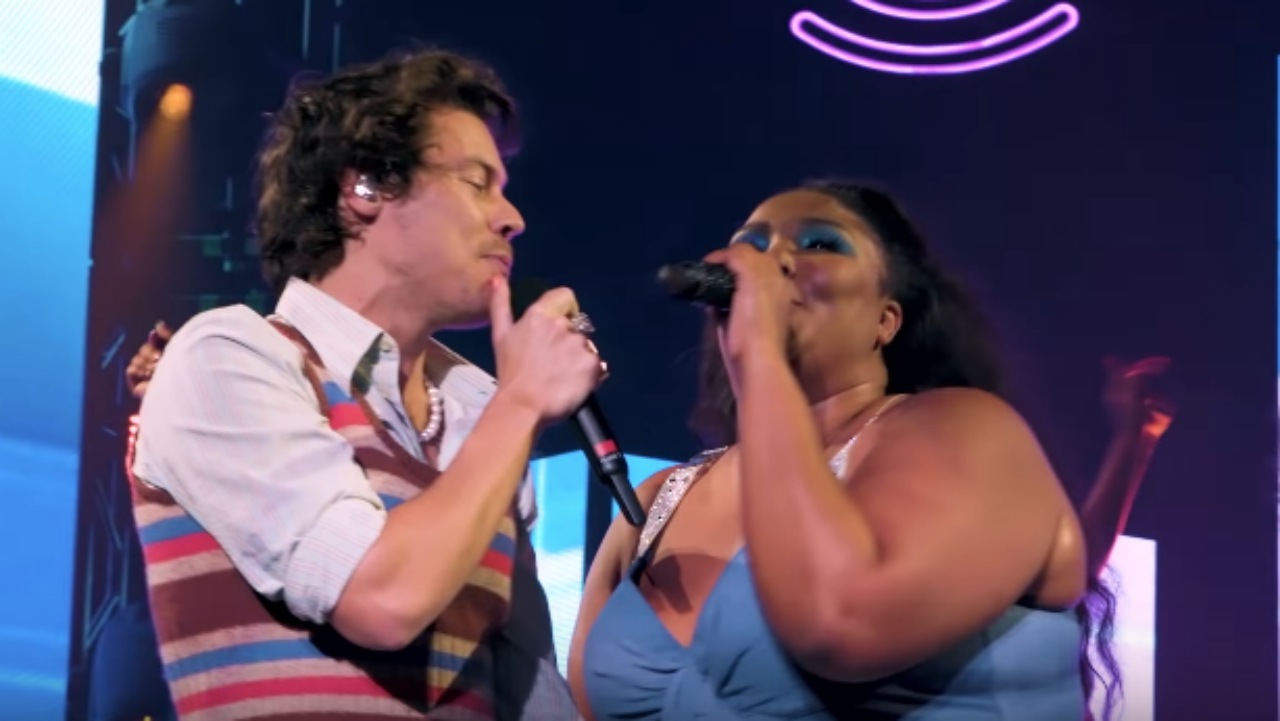 Harry Styles e Lizzo (Foto: Reprodução/Youtube)