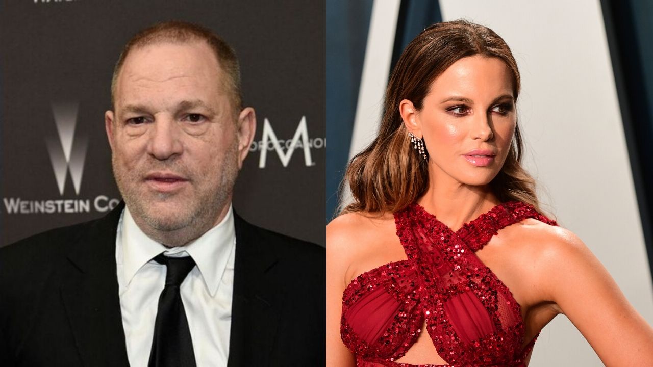 Harvey Weinstein (Foto: Chris Pizzello / Invisio / AP) e Kate Beckinsale (Foto: AP)