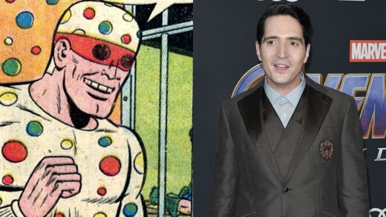 Homem das Bolinhas e o ator David Dastmalchian (Foto 1: Reprodução/ Foto 2: Sthanlee B. Mirador/Sipa USA/ AP)