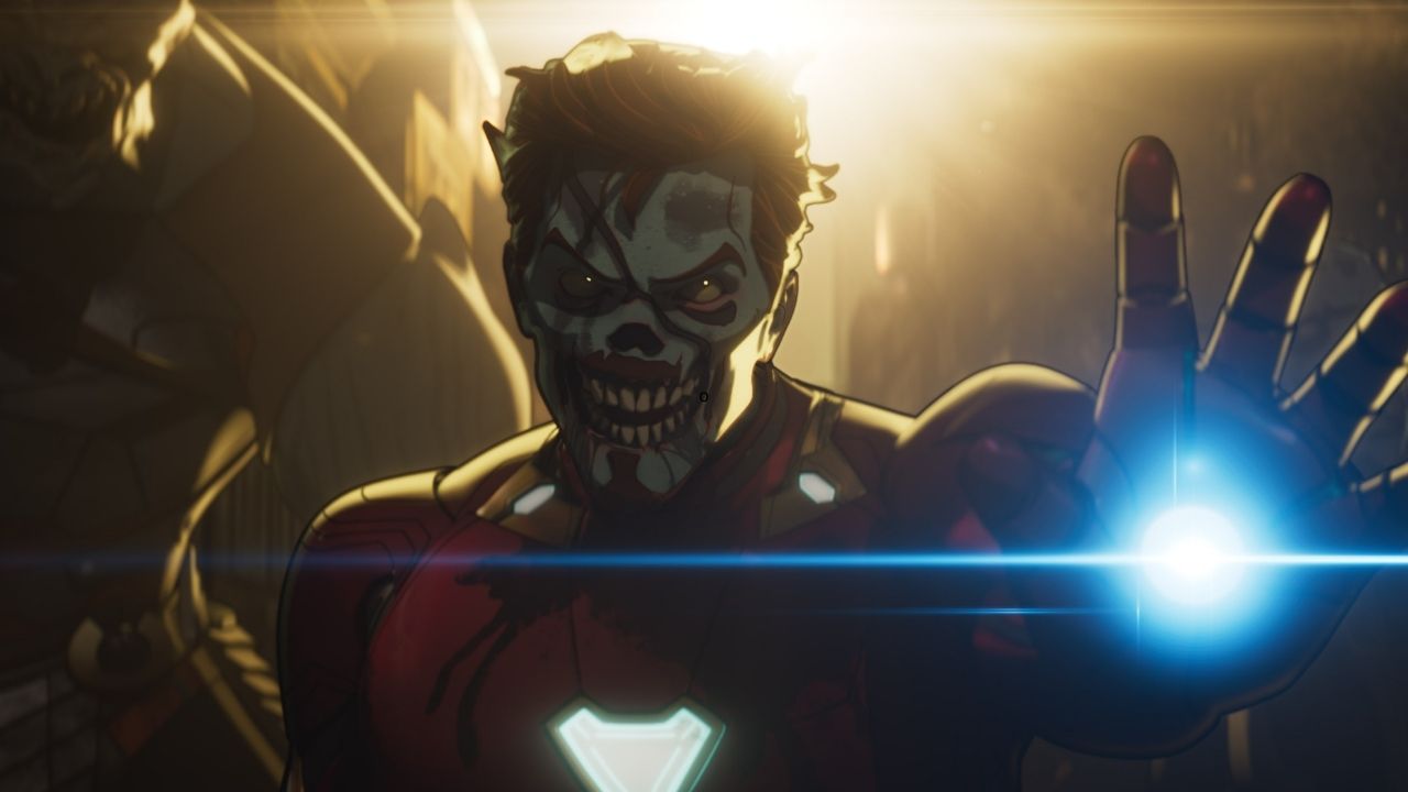 Homem de Ferro zumbi em cena do quinto episódio de What If...? (Foto: Divulgação/Disney)