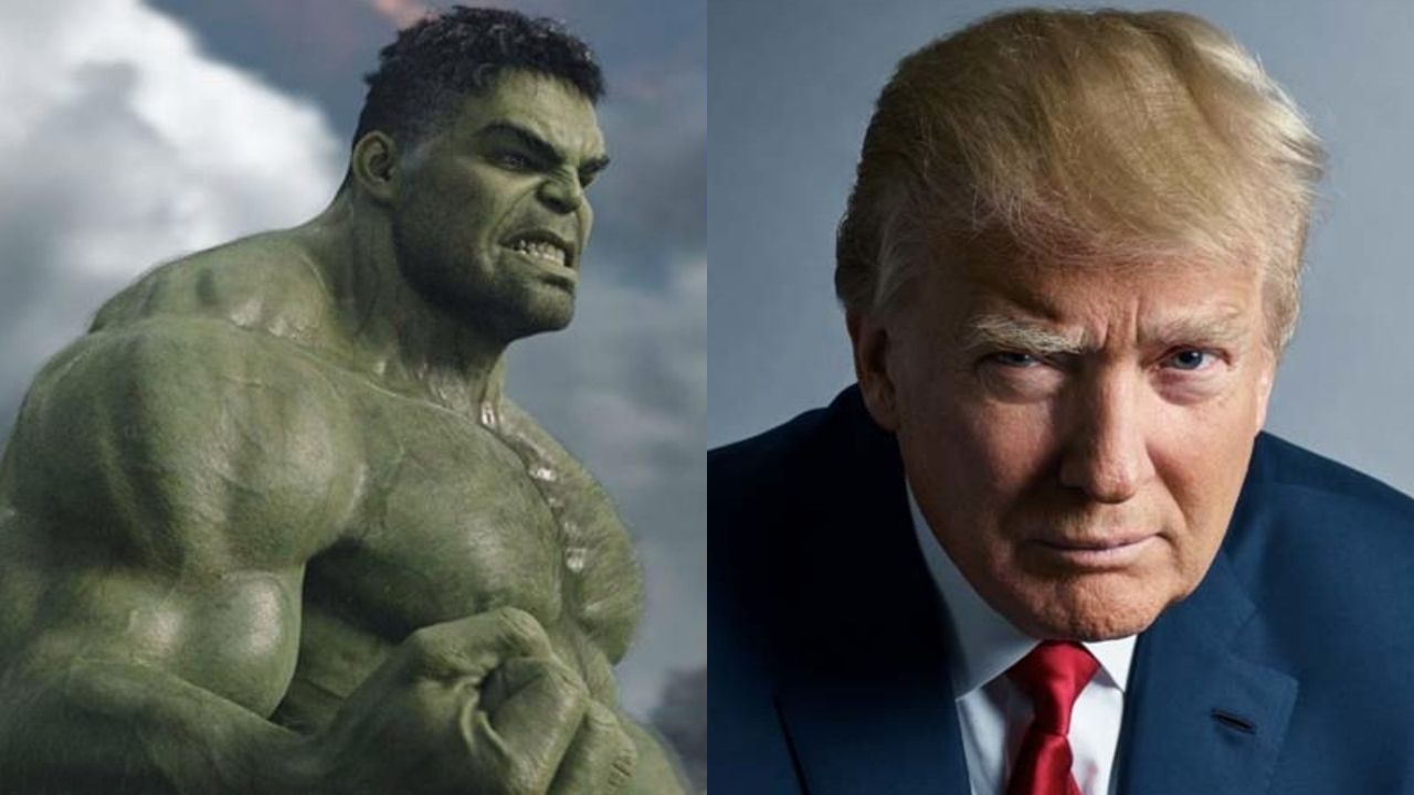 Hulk (Foto: Reprodução) e Donald Trump, presidente dos EUA (Foto: Mark Seliger)