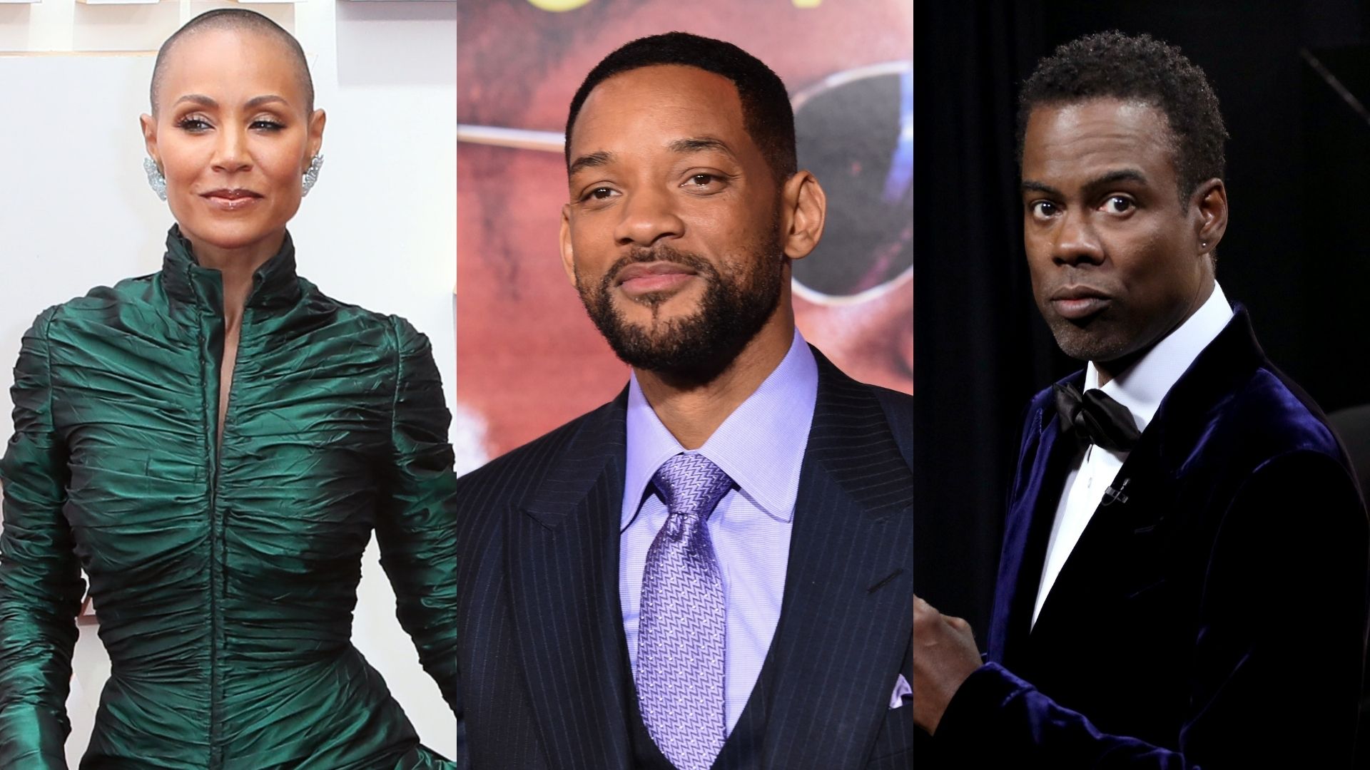 Jada Pinkett Smith (Foto: David Livingston/Getty Images) | Will Smith (Foto: Jason Merritt/Getty Images) | Chris Rock (Foto: Al Seib /A.M.P.A.S. via Getty Images)