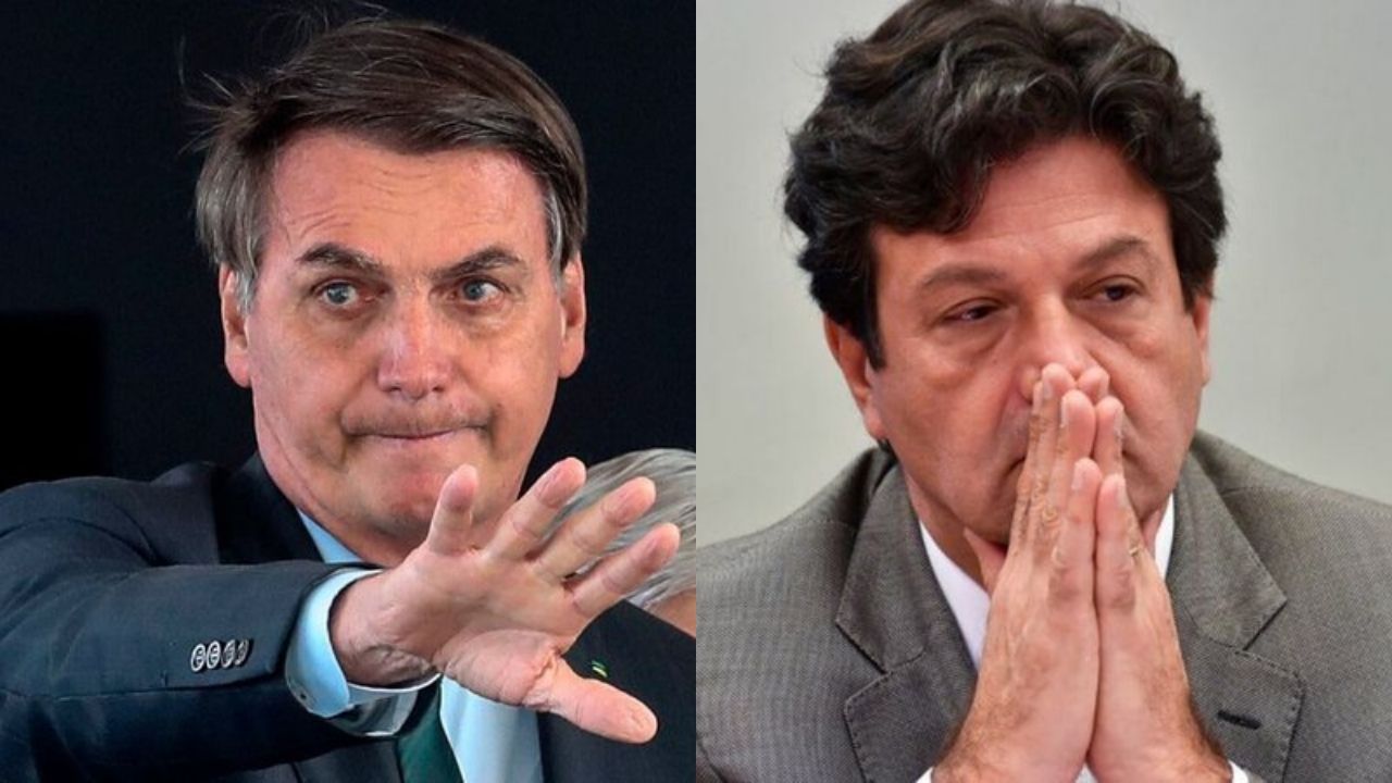 Jair Bolsonaro (Foto: Gabriela bilo / Estadão Conteúdo / Agencia Estado / AP) e Henrique Mandetta (Foto: Mateus Bonomi / AGIF / AP)