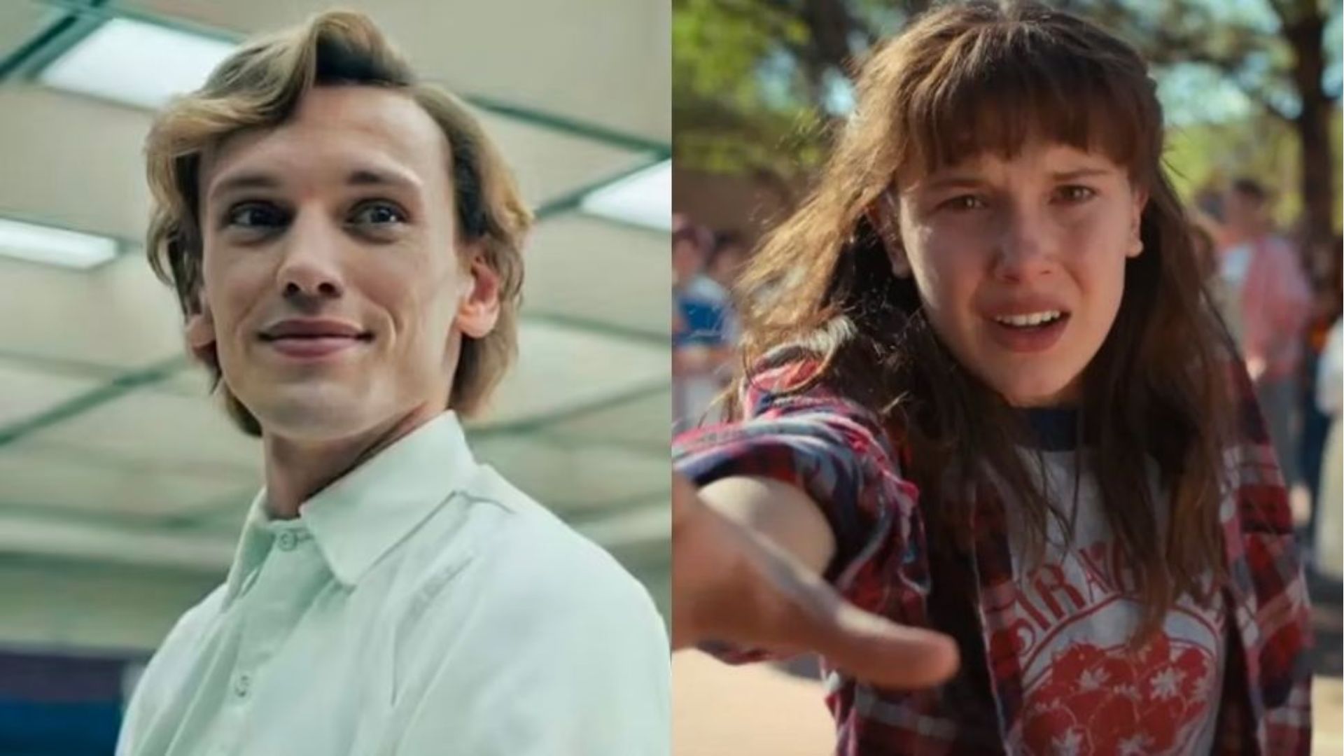 Jamie Campbell Bower e Millie Bobby Brown em Stranger Things (Foto: Reprodução / Netflix)