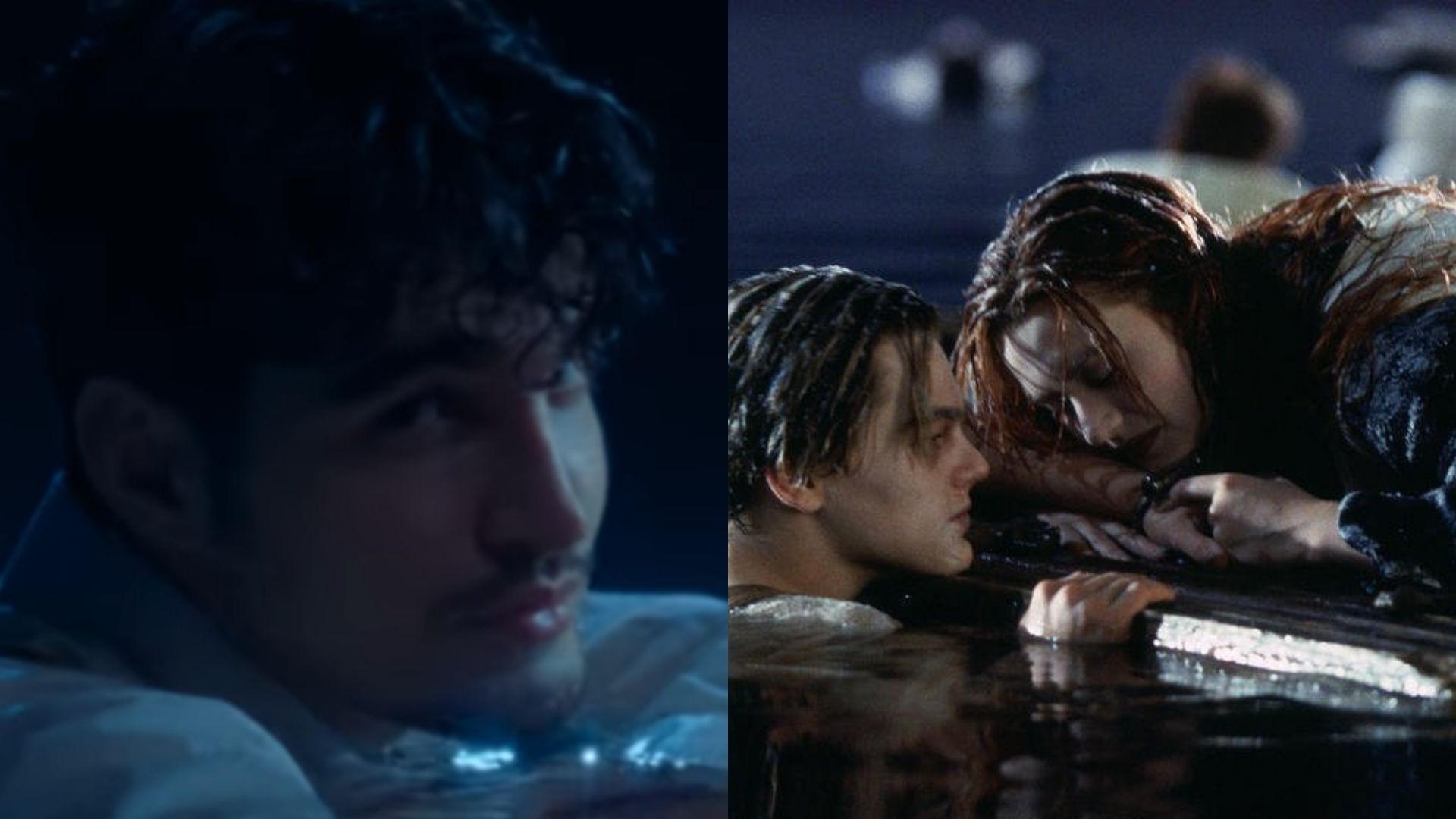 Jão em 'Idiota' (Foto: Reprodução/YouTube) e Titanic (Foto: Divulgação)