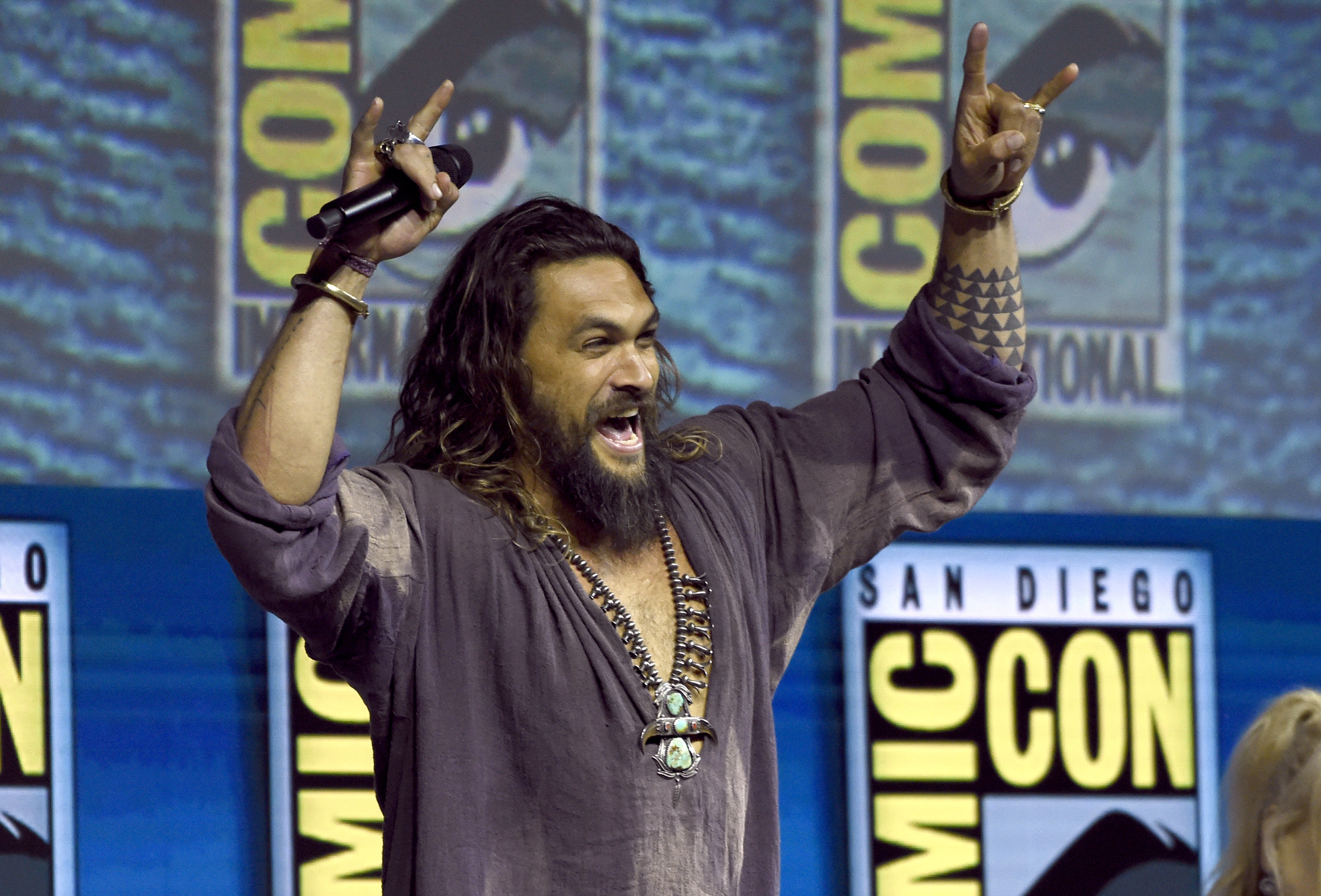 Jason Momoa na Comic Con San Diego (Foto: Chris Pizzello / Invision AP)
