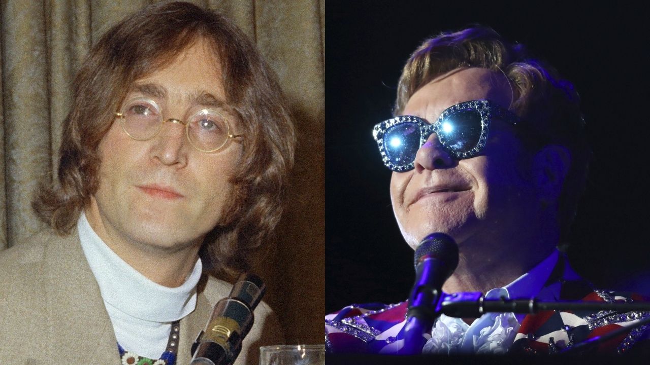 John Lennon (Foto: AP) e Elton John (Foto: Matt Sayles/Invision for Black Ink/AP Images)