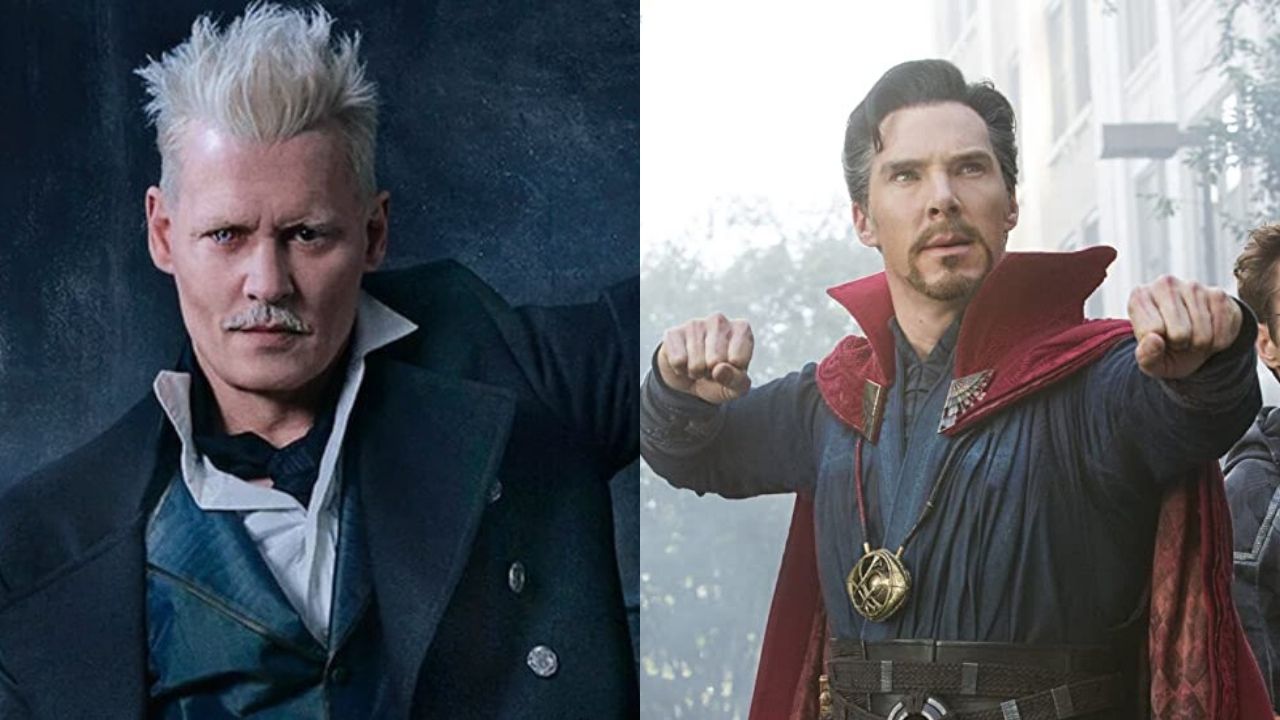 Johnny Depp em Animais Fantásticos e Benedict Cumberbatch em Vingadores: Guerra Infinita