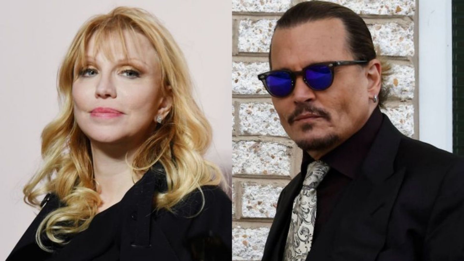 A cantora Courtney Love e o ator Johnny Depp