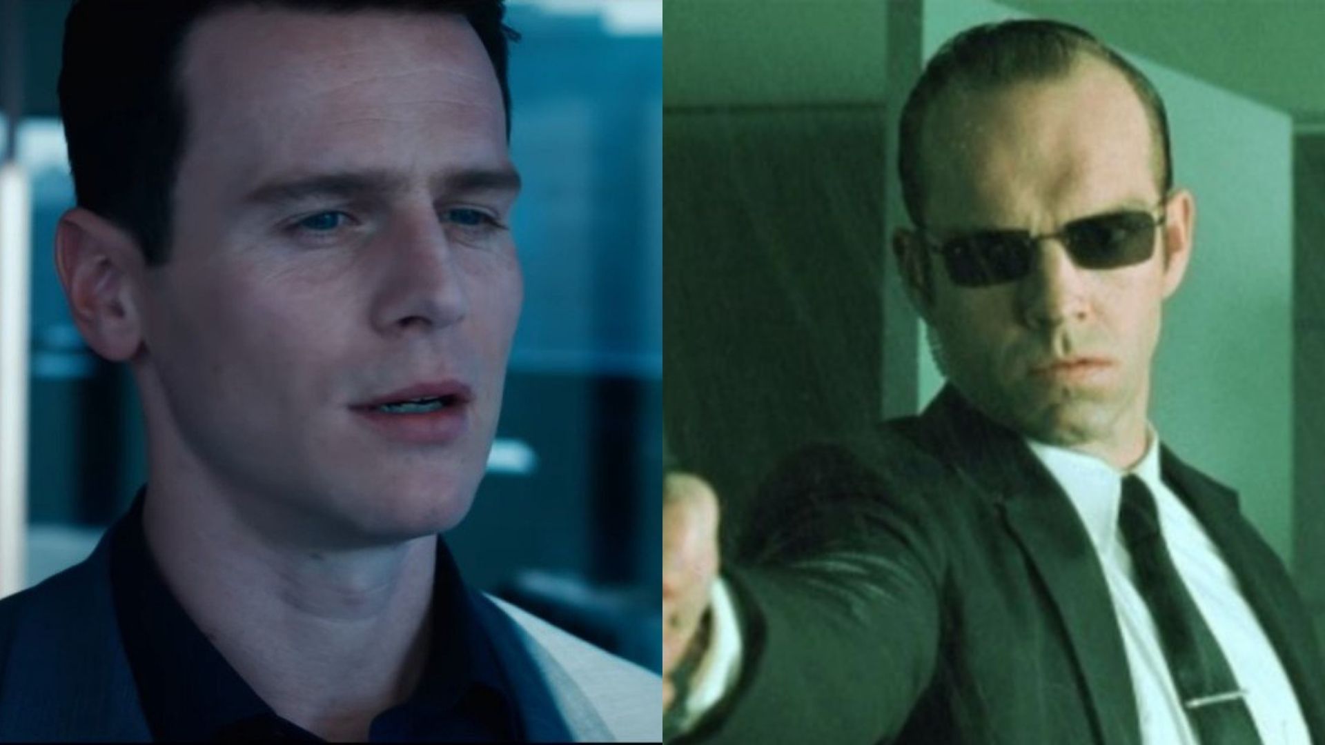 Jonathan Groff e Hugo Weaving como Agente Smith em Matrix (Foto: Divulgação)