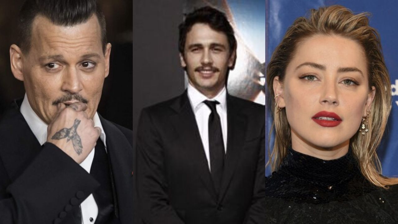 Jonnhy Depp (Foto: Vianney Le Caer / Invision / AP), James Franco (Foto: AP) e  Amber Heard (Foto: Evan Agostini / Invision / AP)