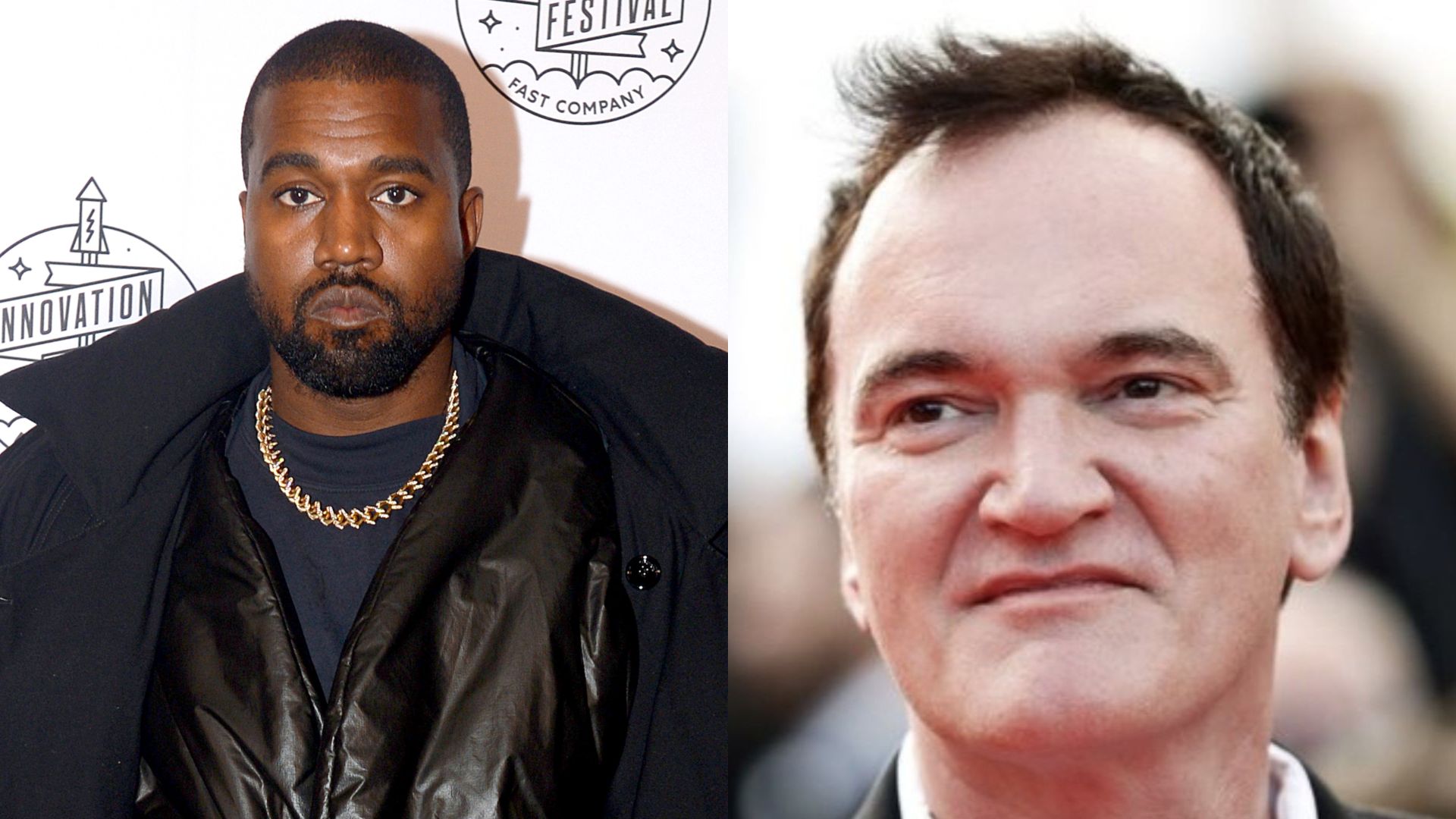 Kanye West (Foto: Brad Barket / Getty Images for Fast Company) e Quentin Tarantino (Foto: Vittorio Zunino Celotto/Getty Images)