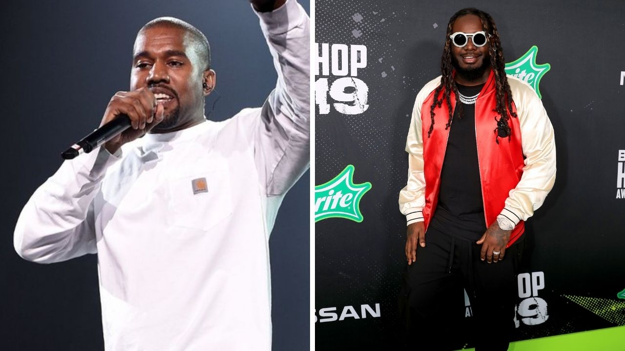 Kanye West (Foto: Dimitrios Kambouris/Equipe) e T-Pain (Foto: Carmen Mandato/Correspondente)