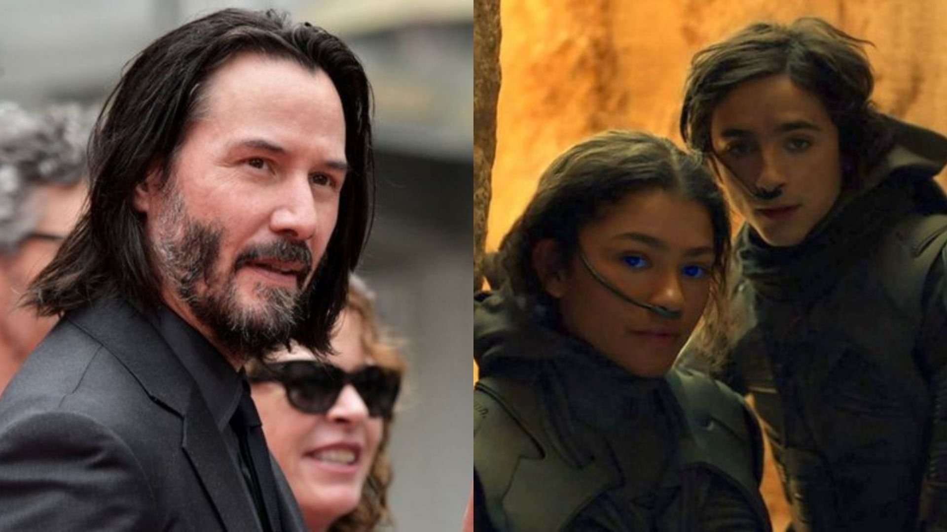 Montagem de Keanu Reeves (Foto: Emma McIntyre/Getty Images) e Duna (Foto: Divulgação)