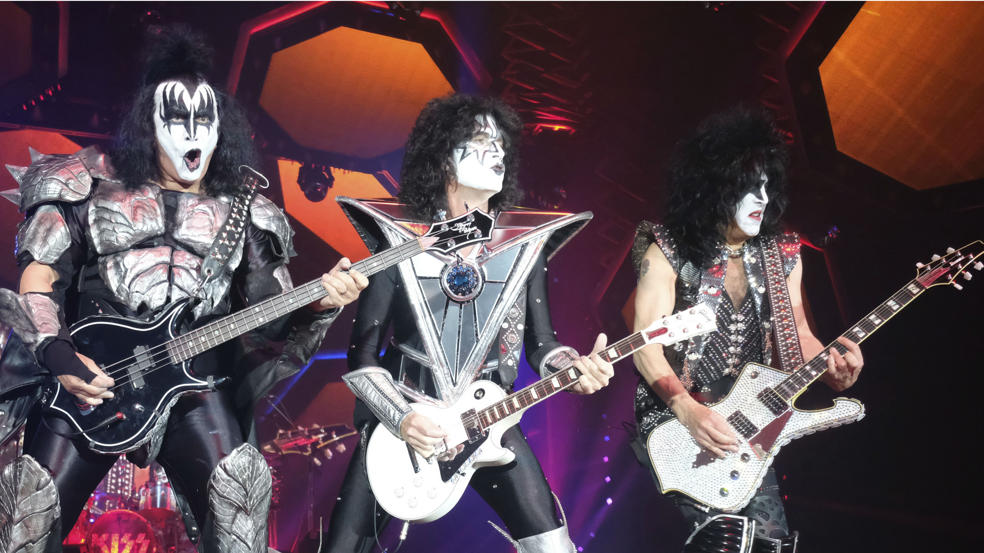 Gene Simmons, Thommy Thayer e Paul Stanley (Foto:Sebastian Willnow/picture-alliance/dpa/AP Images)