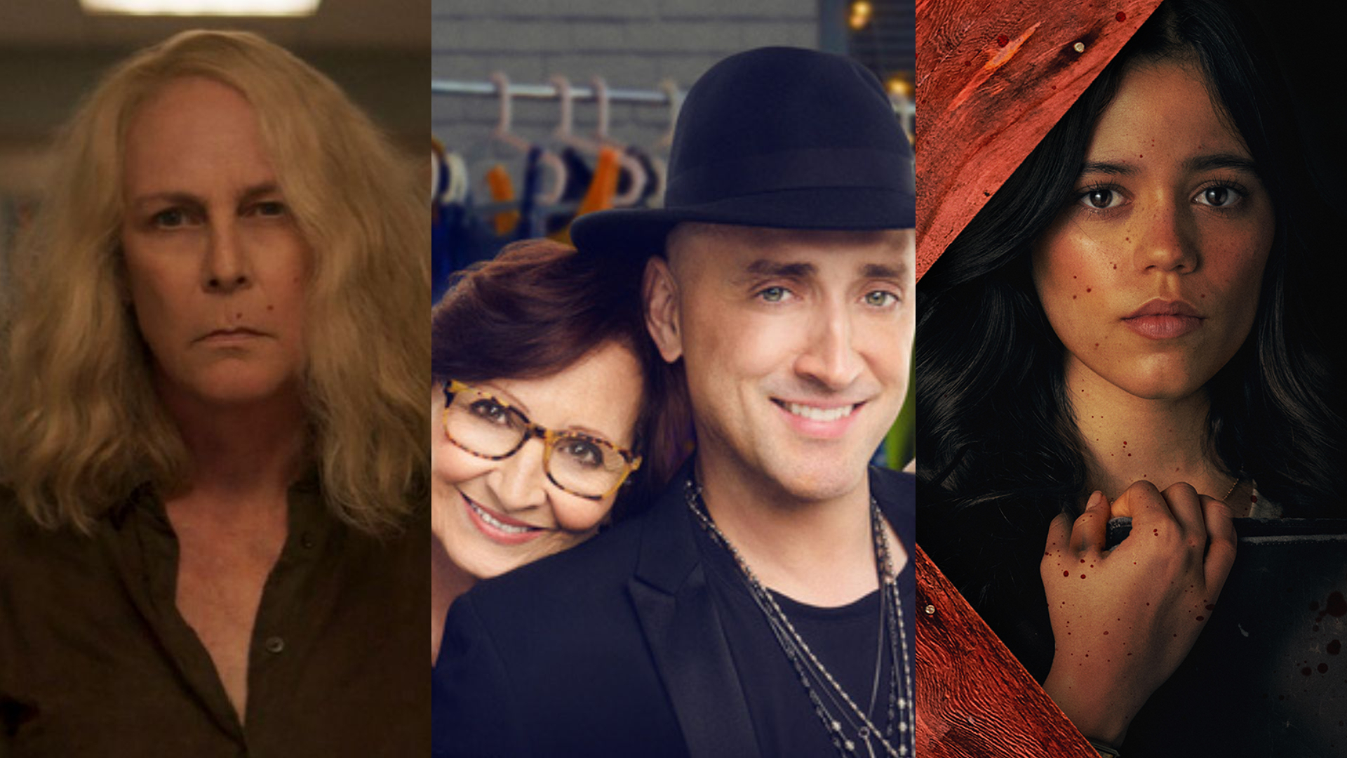 Halloween Ends (Foto: Reprodução/Blumhouse Productions), Filho da Mãe (Foto: Divulgação/ Amazon Studios) e X - A Marca da Morte (Foto: Divulgação)