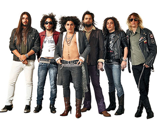 Rock Lesbians (da esq. para a dir.): Rick, Aranha, Theo, Peter, Borruda e Arthur