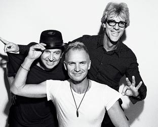 Senhores do tempo: (Da esq. para a dir.) Andy Summers, Sting e Stewart Copeland hoje