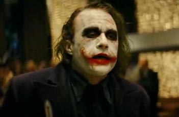 Heath Ledger é a grande estrela da continuação de Batman Begins como Coringa