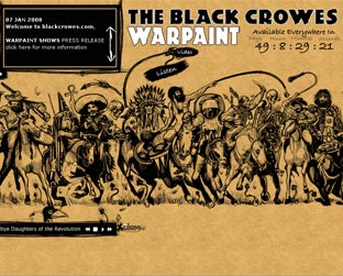 O site oficial do Black Crowes já anuncia o lançamento de Warpaint