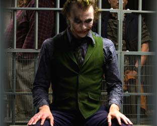 Heath Ledger como Coringa, em seu último papel no cinema