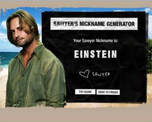 Este é apenas um dos apelidos que Sawyer pode te dar