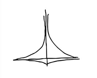 O desenho do Palácio da Alvorada, um dos expostos no Museu Nacional da República