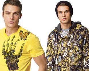 Roupas estampadas por Pope para a DKNY