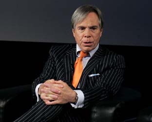 Tommy Hilfiger, hoje, no lançamento da Tommy TV: aposta em novos talentos