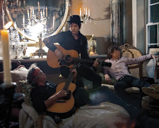 Keith Richards, Jack White e Mick Jagger em Nova York, em fevereiro deste ano