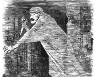 Caricatura do assassino publicada no periódico inglês Punch, em 1888