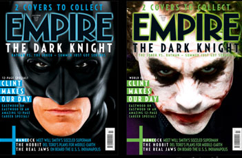 Batman e Coringa protagonizam duas versões da capa da <i>Empire</i> deste mês