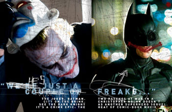 Já a do Coringa tem rabiscos que foram "feitos" pelo vilão