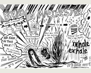 Gravura feita pela DJ Miss Kittin, um dos maiores nomes do Electroclash