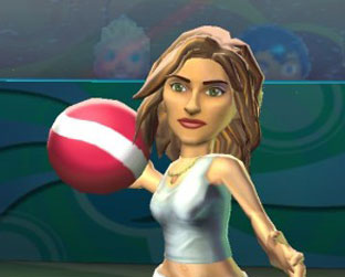 Nelly Furtado joga queimada em Celebrity Sports Showdown